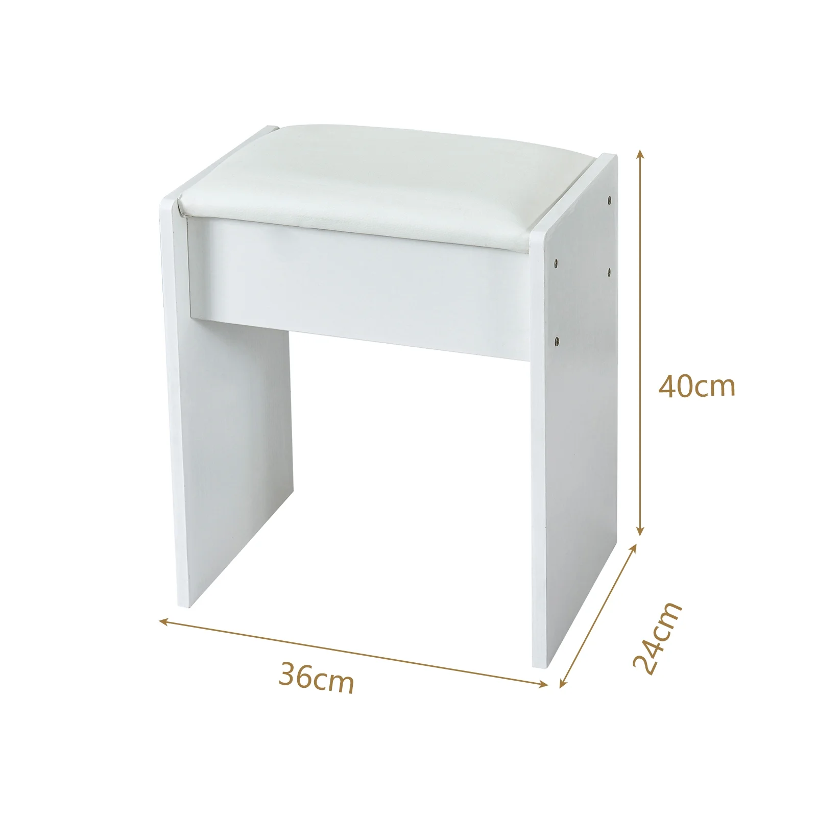JBLCC Vanity Set with LED Lighted Mirror, Makeup Vanity Desk with Drawers and Shelves, Dressing Table with Stool, White Vanity for Girls Bedroom