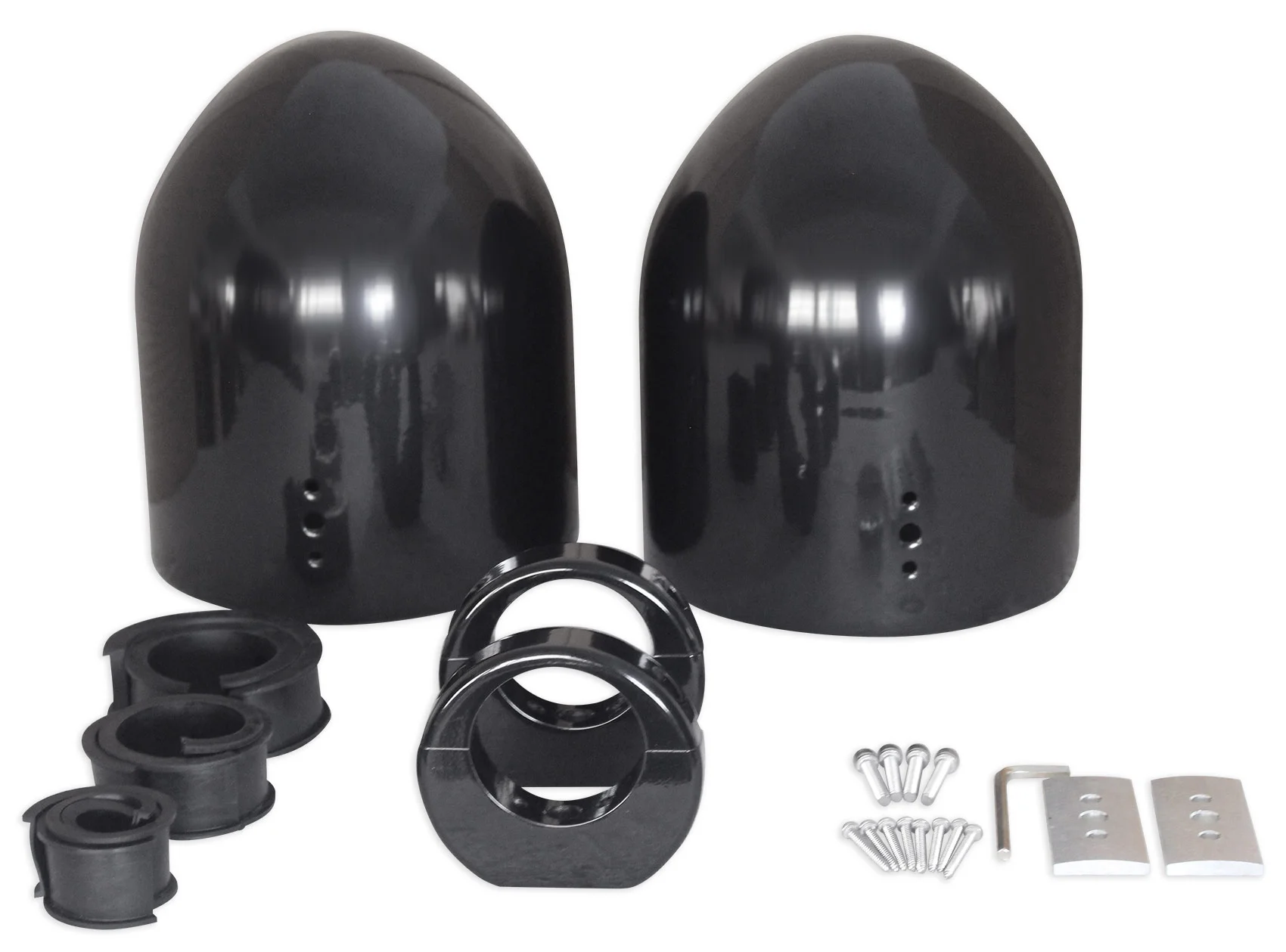 (2) Rockville MAC90B 8" 360 Degree Swivel Marine Wakeboard Tower Speaker Pods