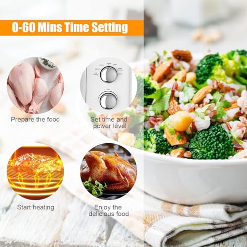 Retro Microwave Oven, SIMOE Compact Microwave Countertop