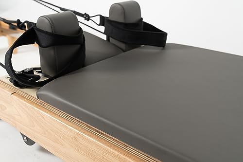 Pilates Reformer Machine, Wood Foldable Pilates Machine Equipment for Home Workout