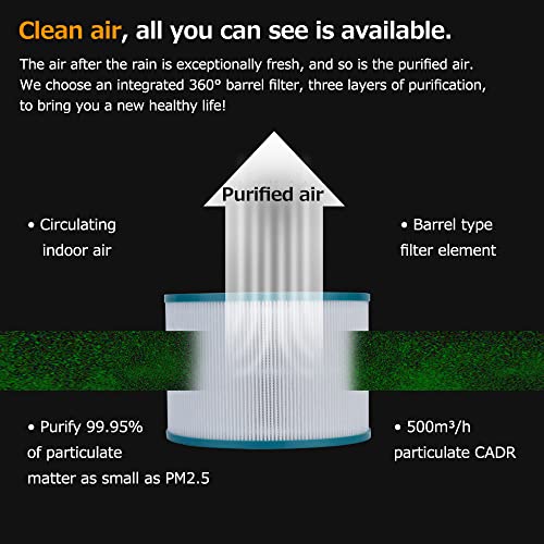 YALIYA Fan Bladeless Electric 18 Inch Home Table Shaking Head Air Cooler Floor Air Purification Fan