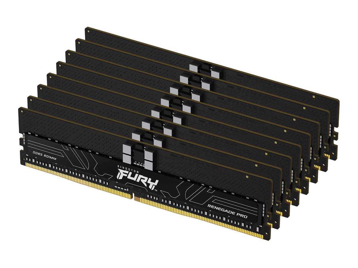 Kingston FURY Renegade Pro - DDR5 - kit - 256 GB: 8 x 32 GB - DIMM 288-pin - 6400 MHz / PC5-51200 - CL32 - 1.4 V - registered - ECC - black