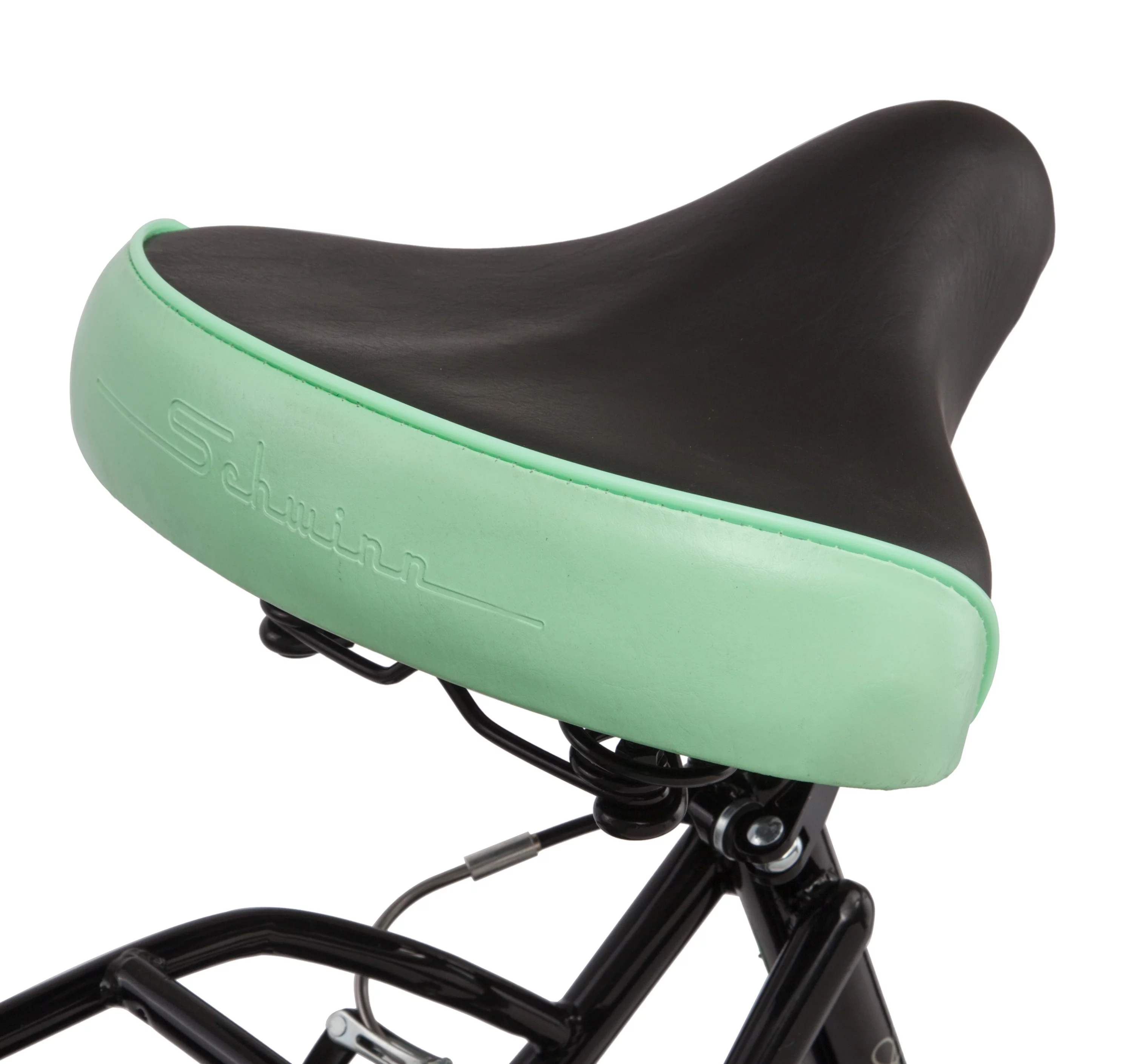 Schwinn Fairhaven Cruiser Bike, 26-inch wheels, 7 speeds, womens frame, Black / Green