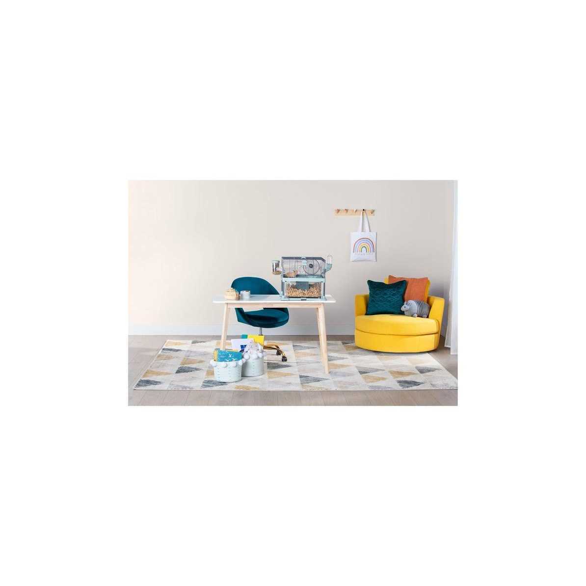 Full Cheeks Quick Clean Small Pet Habitat Includes Cage, Wheel, Food Dispense, and Water Bott - Pet Supplies online store