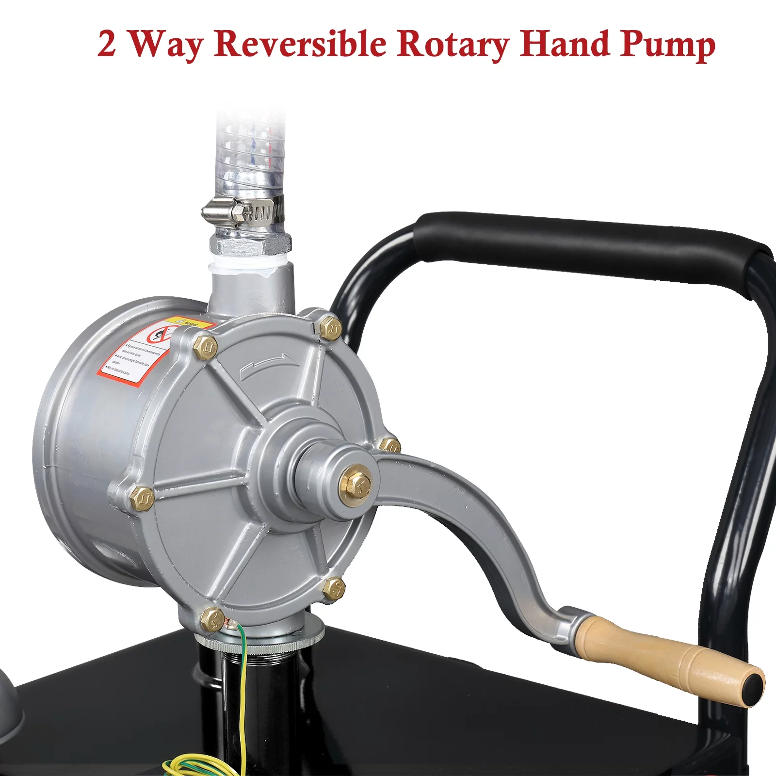 TUFFIOM 35 Gallon Gas Caddy with Hand Pump & Wheels, Gasoline Diesel Transfer Tank