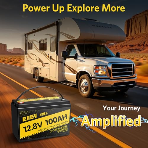12V 100Ah Lithium Battery,Low-Temp Protection LiFePO4 Battery,Built-in100A BMS,15000+Deep Cycle,Rechargeable Lithium Iron Phosphate Batteries for Trolling Motors,Marine,RV,Camping,Home Energy