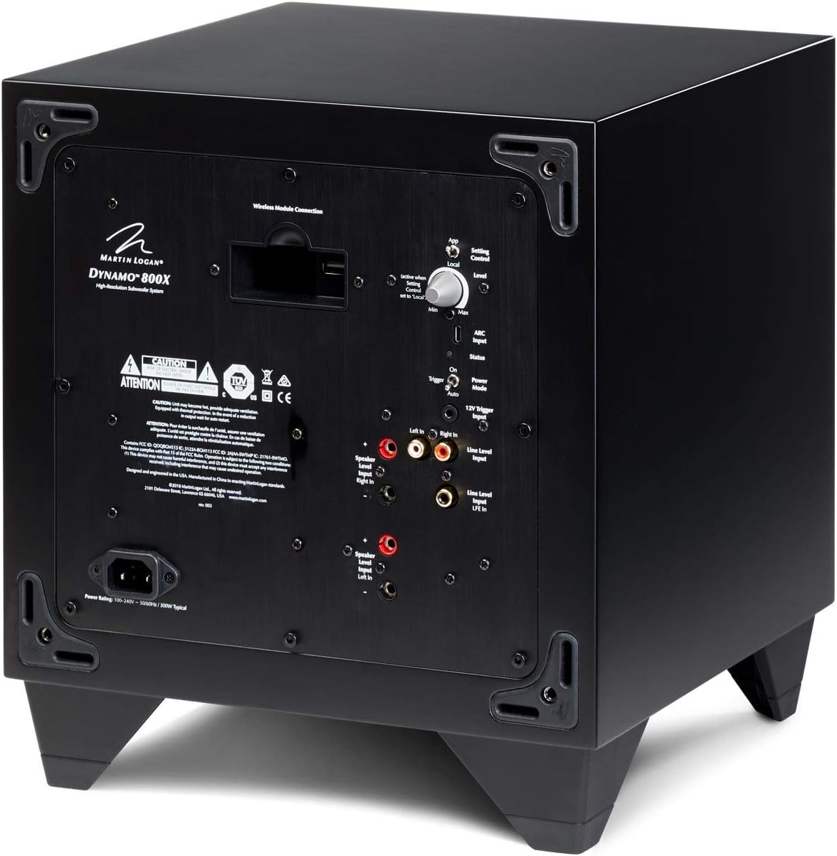 MartinLogan Dynamo 800 X 10-inch 300 Watt Powered Subwoofer with Sub Control App - Black