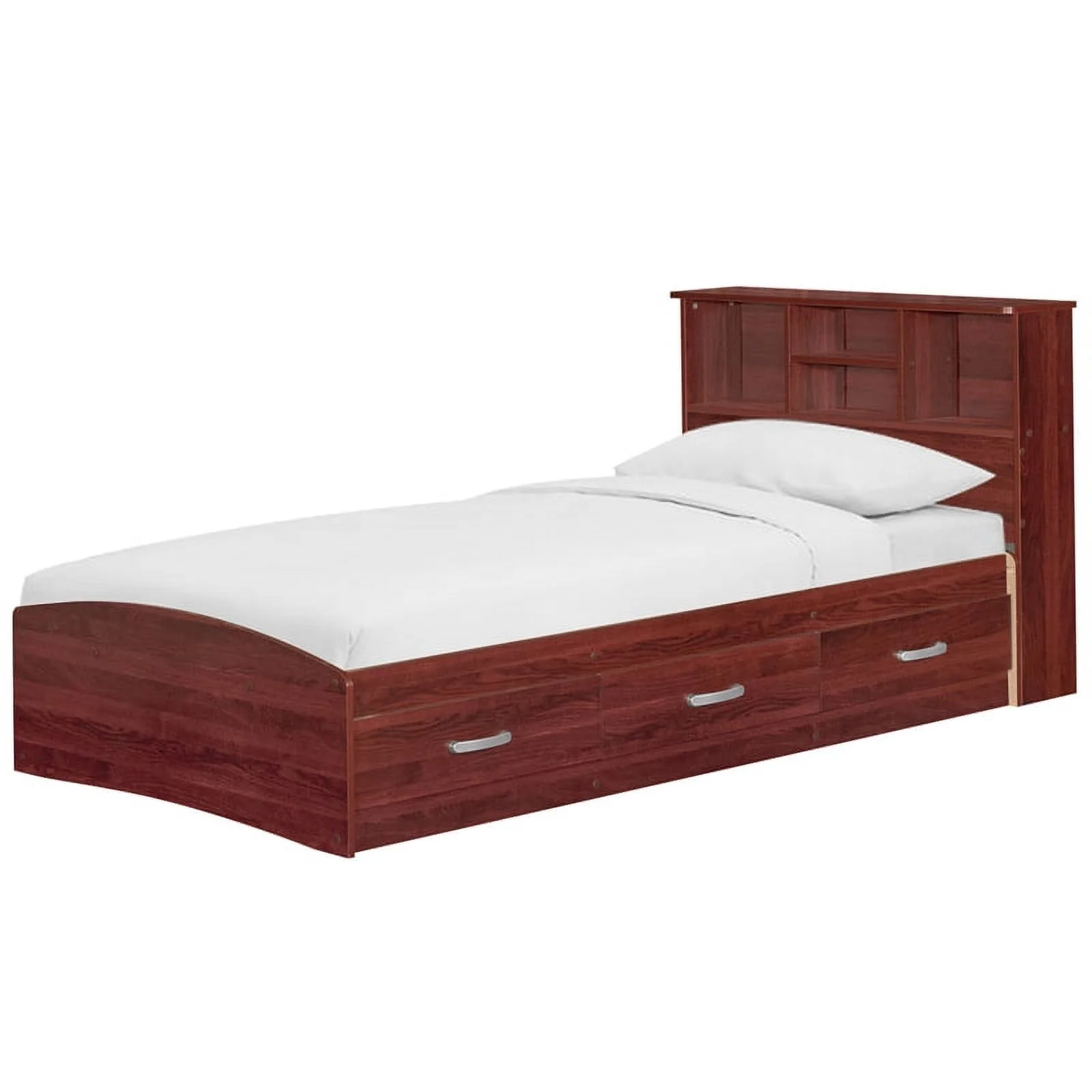 Home Square 3-Piece Set with Twin Bed 4-Drawer Dresser with Lock and Nightstand