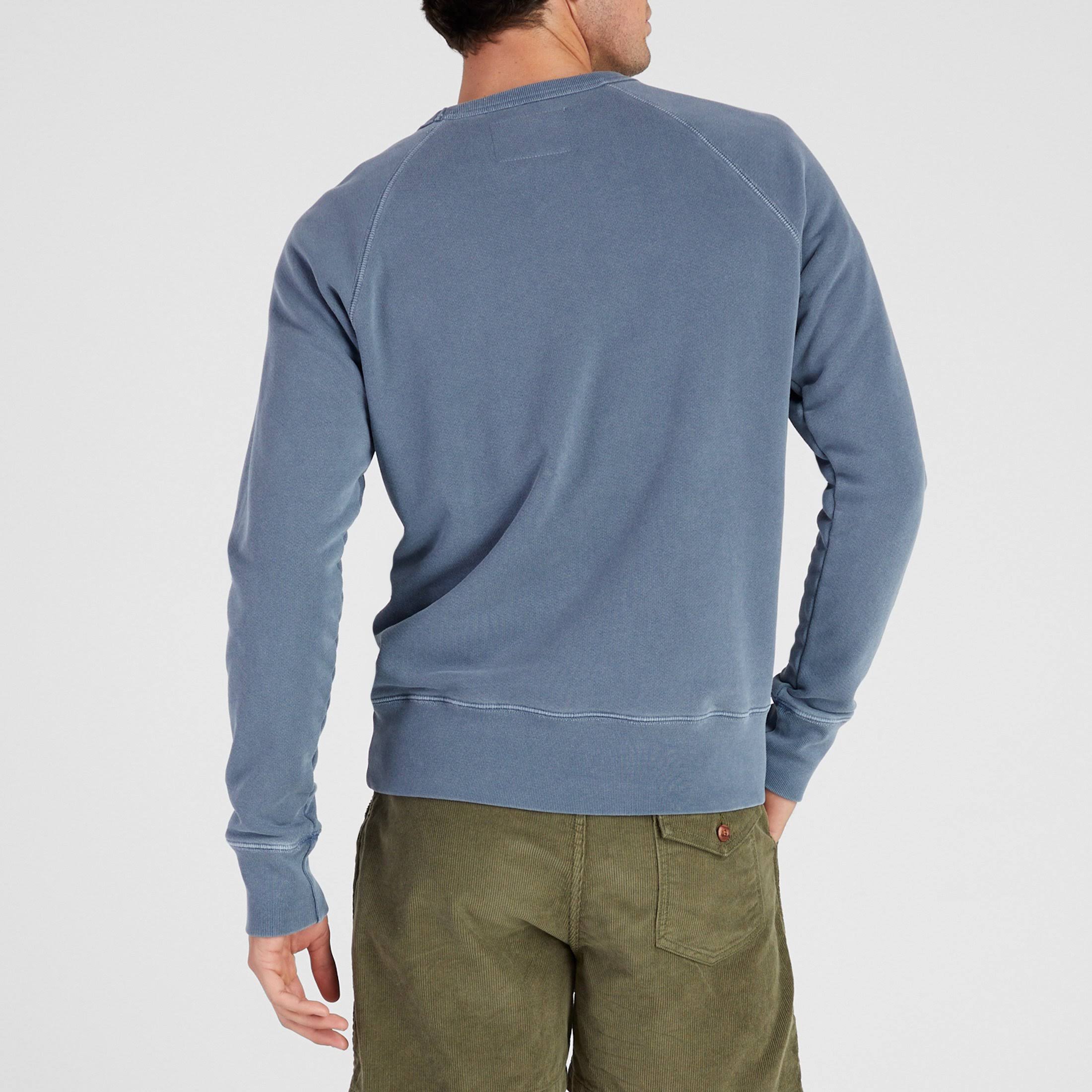 Men&s Garment Dyed Raglan Crew - Indigo | Birdwell Beach Britches S / Indigo