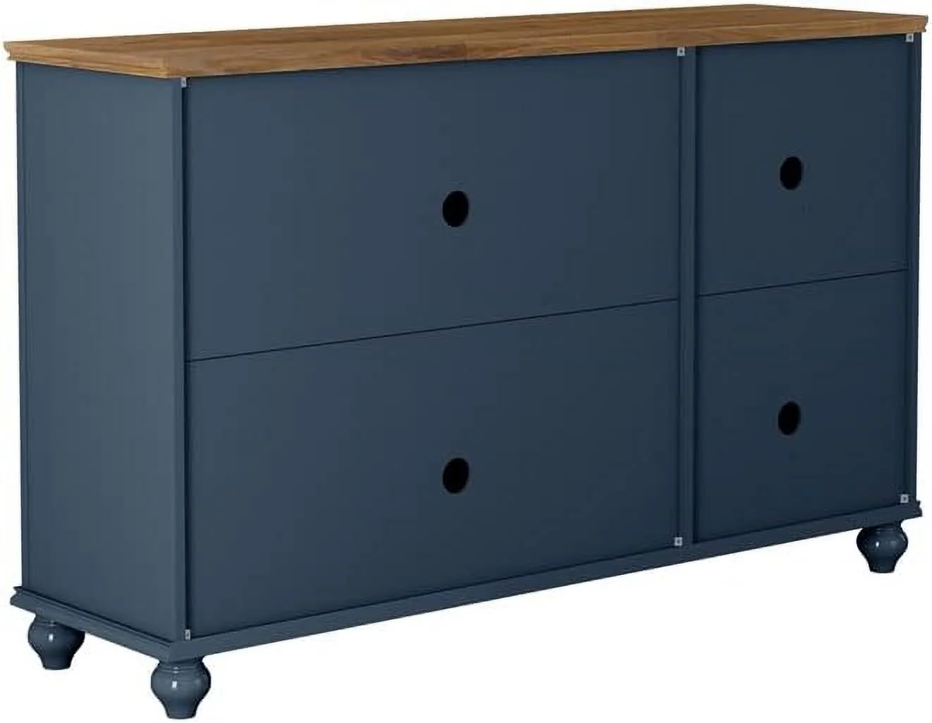 Vintage Wood Kitchen Accent Buffet Sideboard Cabinet - Navy