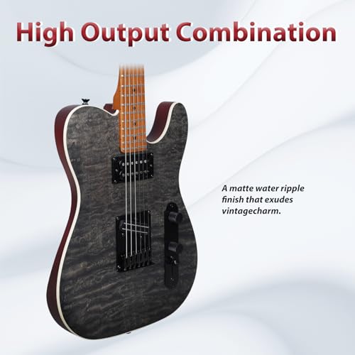 TOSTAR Electric Guitar Kit, 39 Inch Solid Wood Right Handed Guitar for Beginners Starter with Amp, HSS Pick Up, Poplar Body, Hand Polished, Mint Green, TST-220-SFG-NEW