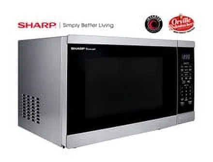 Sharp 1.4 Cu. Ft. Black Mirror Countertop Microwave Oven