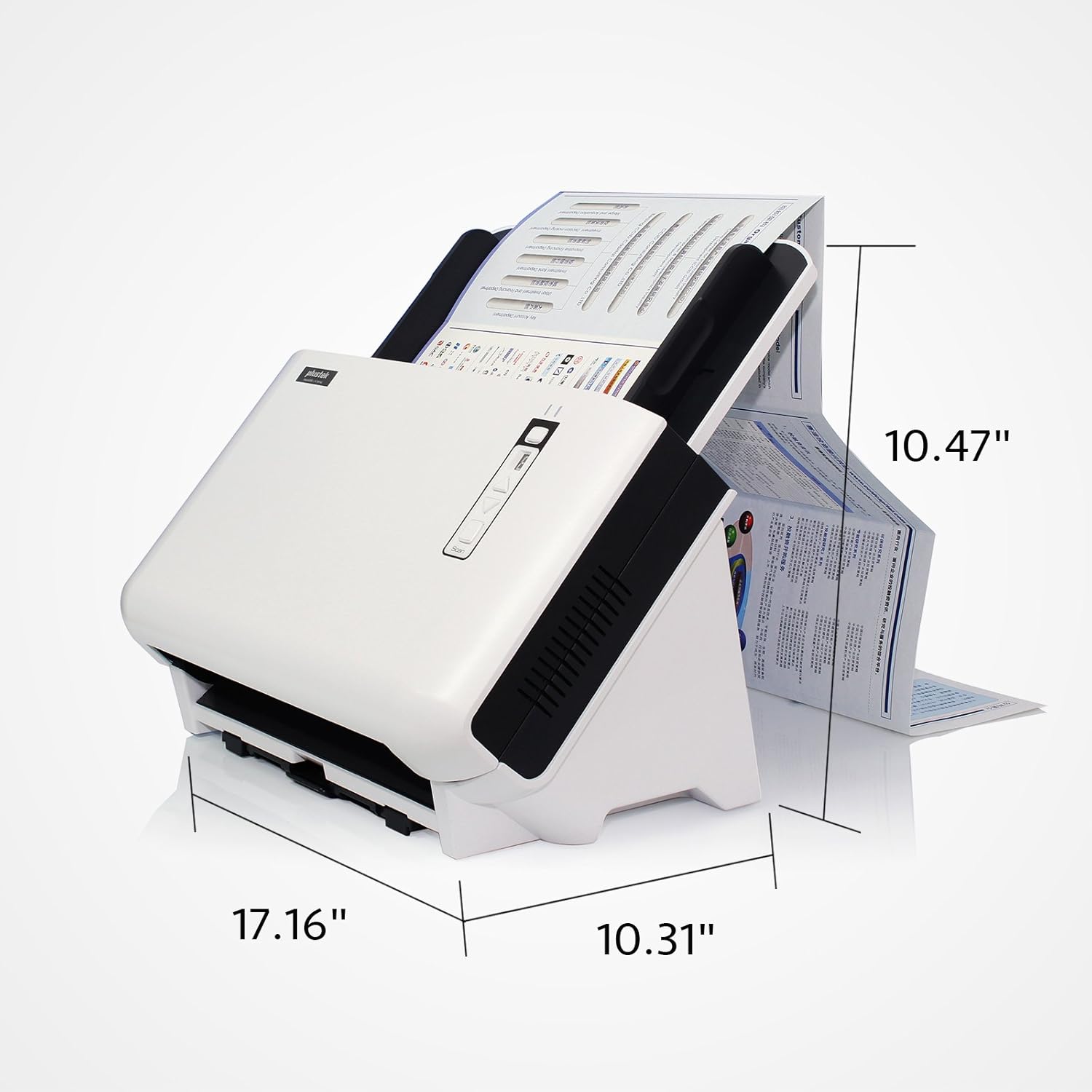 Plustek SmartOffice SC8016U High Speed Departmental A3 Document Scanner, 100 Page ADF, 80ppm, Instant on