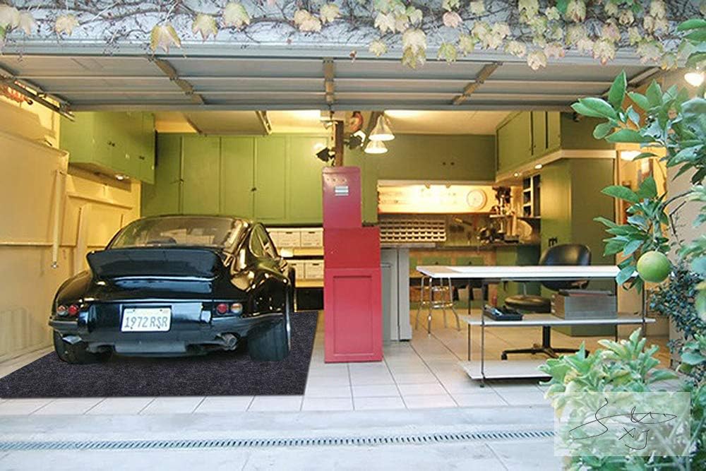 Delooant Garage Floor mats for Under Cars, Absorbent,Waterproof,Washable Garage & Shop Parking Mats for Snow,Mud,Rain (Garage Mats:7.56FT x 6.56FT)