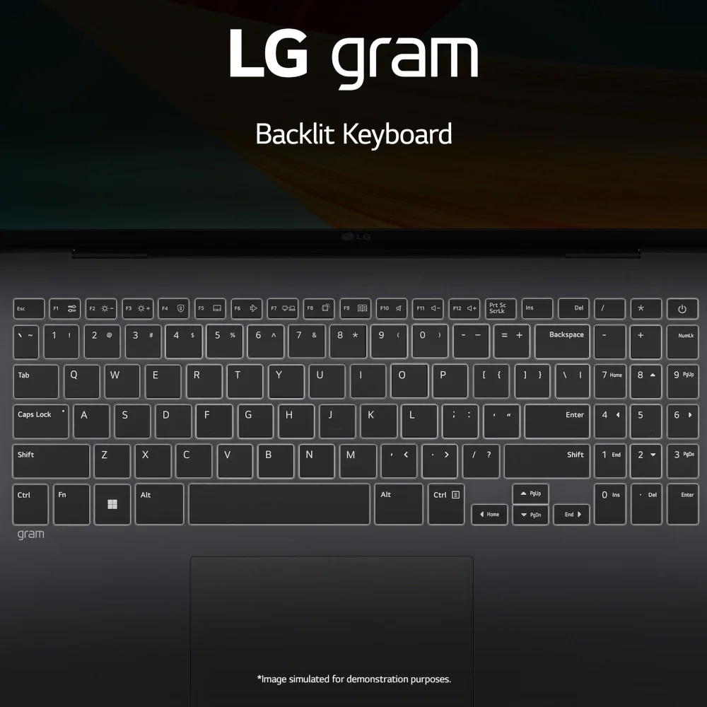 LG gram 16-inch Lightweight Laptop, Intel Evo Edition - Intel Core i7 Processor, Windows 11 Home, 16GB RAM, 512GB SSD, Black