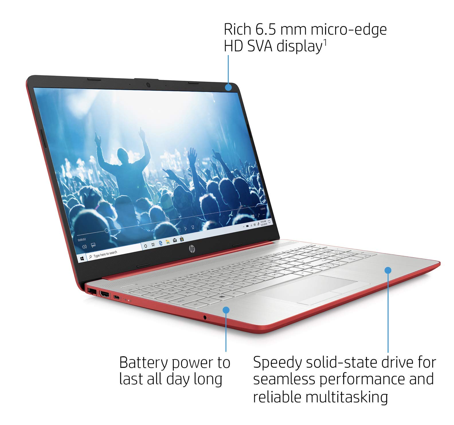 HP 2021 Newest Laptop Computer, 15.6" HD Display,Intel Pentium Dual-core N5000 Upto 2.7 GHz, 4GB DDR4 RAM, 128GB SSD, HD Webcam, HDMI, Bluetooth, WiFi, Win10 S, 10+ Hours Battery, w/Hubxcel Cables