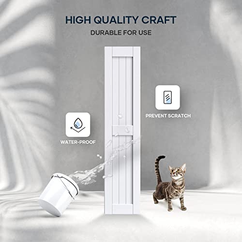 EaseLife 54 x 84 inch White Barn Door with 9FT Sliding Door Hardware Kit Included & Handle,Solid Wood Covered with Waterproof PVC Surface,DIY Assemblely,Easy Install,H-Frame,Fit 50-52in Wide Opening