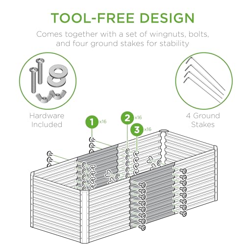 Best Choice Products 8x4x2ft Outdoor Metal Raised Garden Bed, Deep Root Planter Box for Vegetables, Flowers, Herbs, and Succulents w/ 478 Gallon Capacity - Gray