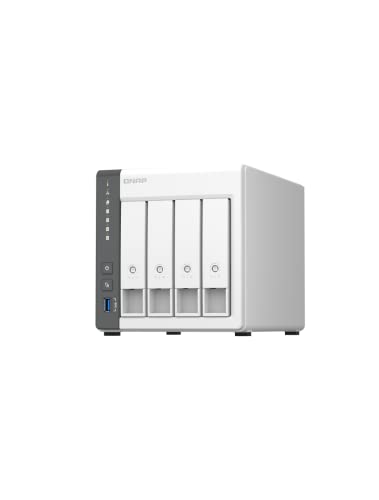 QNAP 4 Bay NAS with 12TB Storage Capacity, Preconfigured RAID 5 Seagate IronWolf Drives Bundle, 2.5GbE Ports (TS-433-4G-44ST-US)
