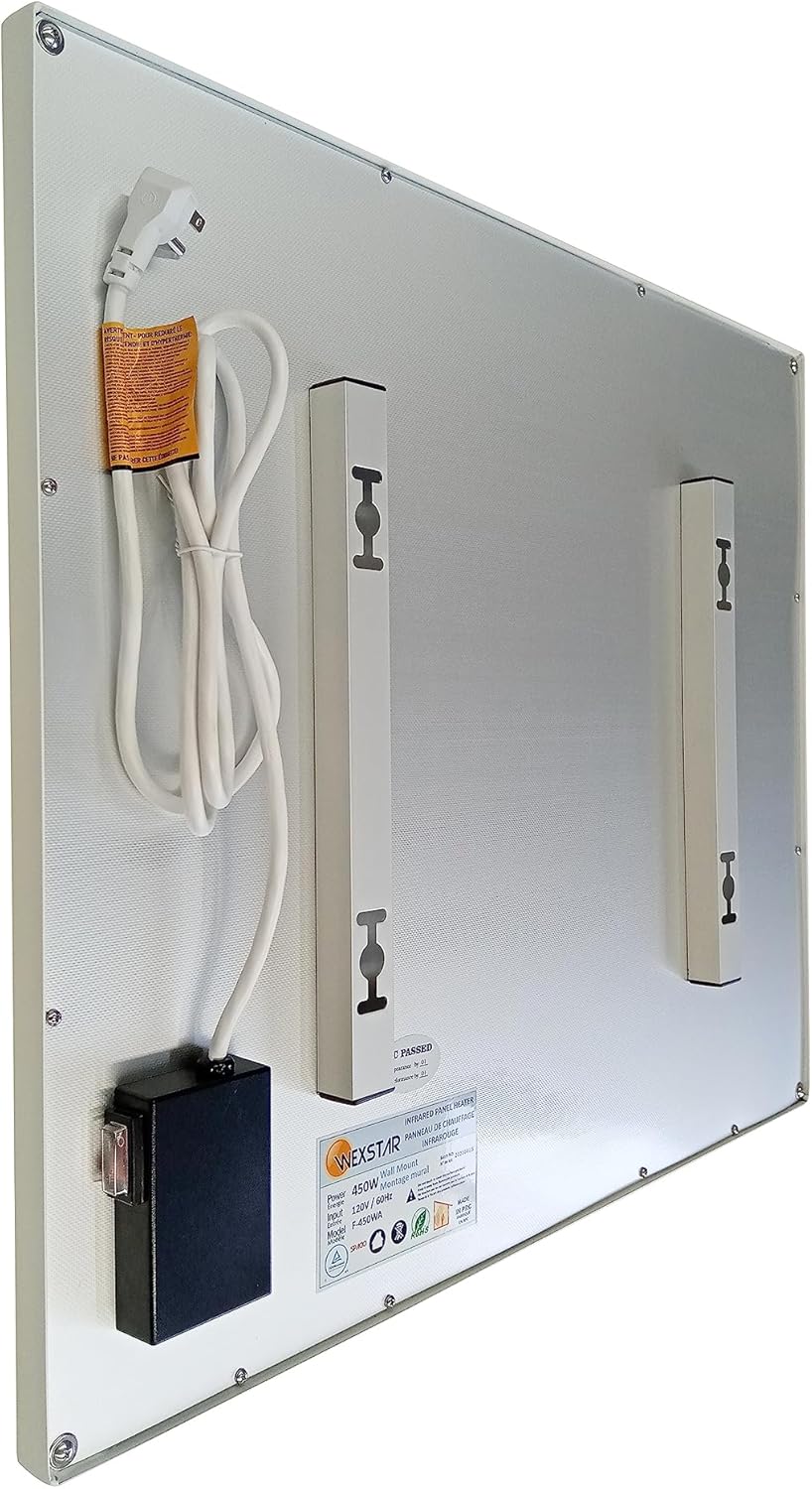 450-Watt Wall Infrared Panel Heater Frameless. Complies with UL/CSA certification.