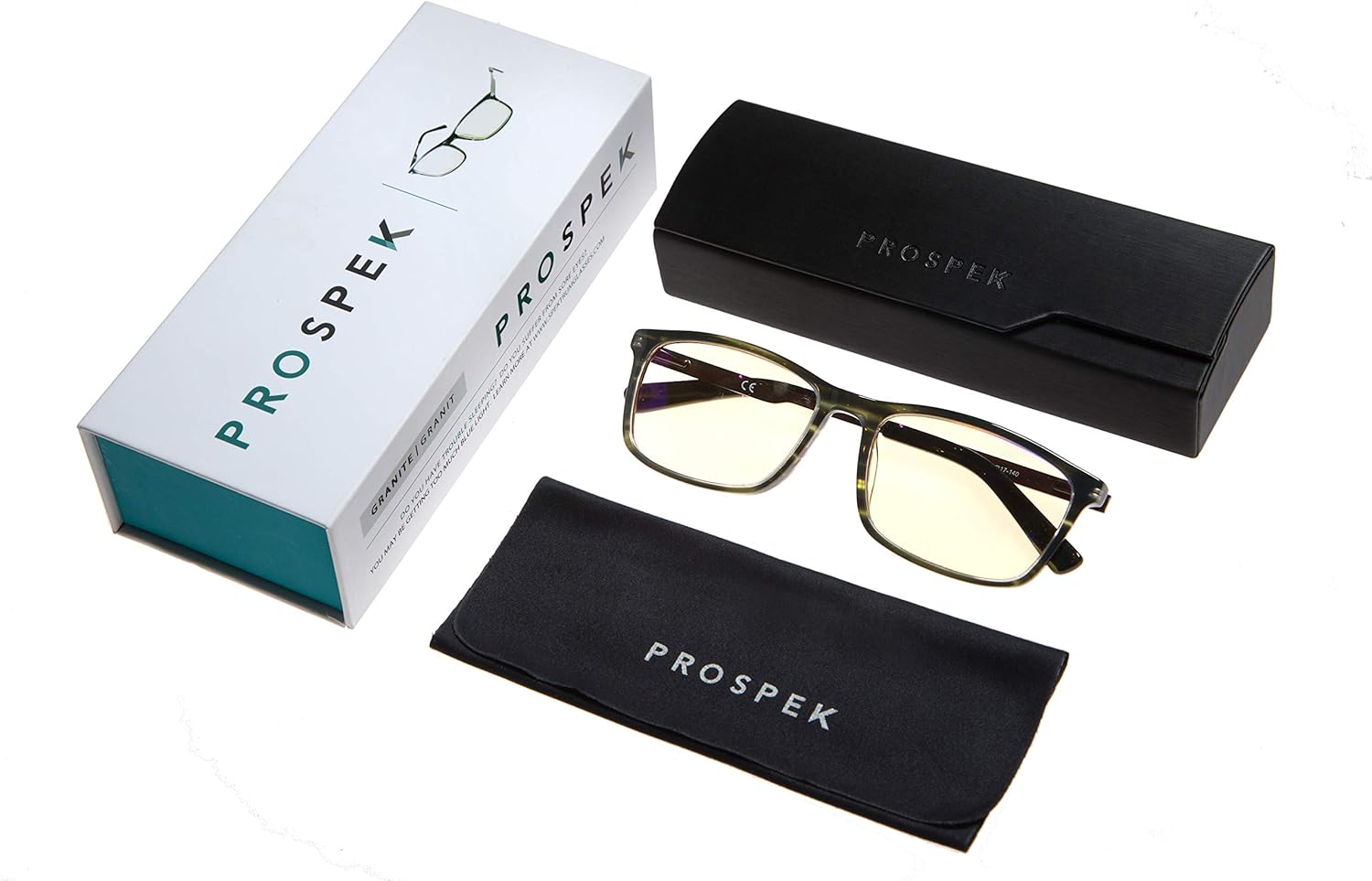 Blue Light Computer Glasses PROSPEK, Amber, Anti Glare Clear Lens, Protect from Screen's Blue Light, High Optical Quality Lenses
