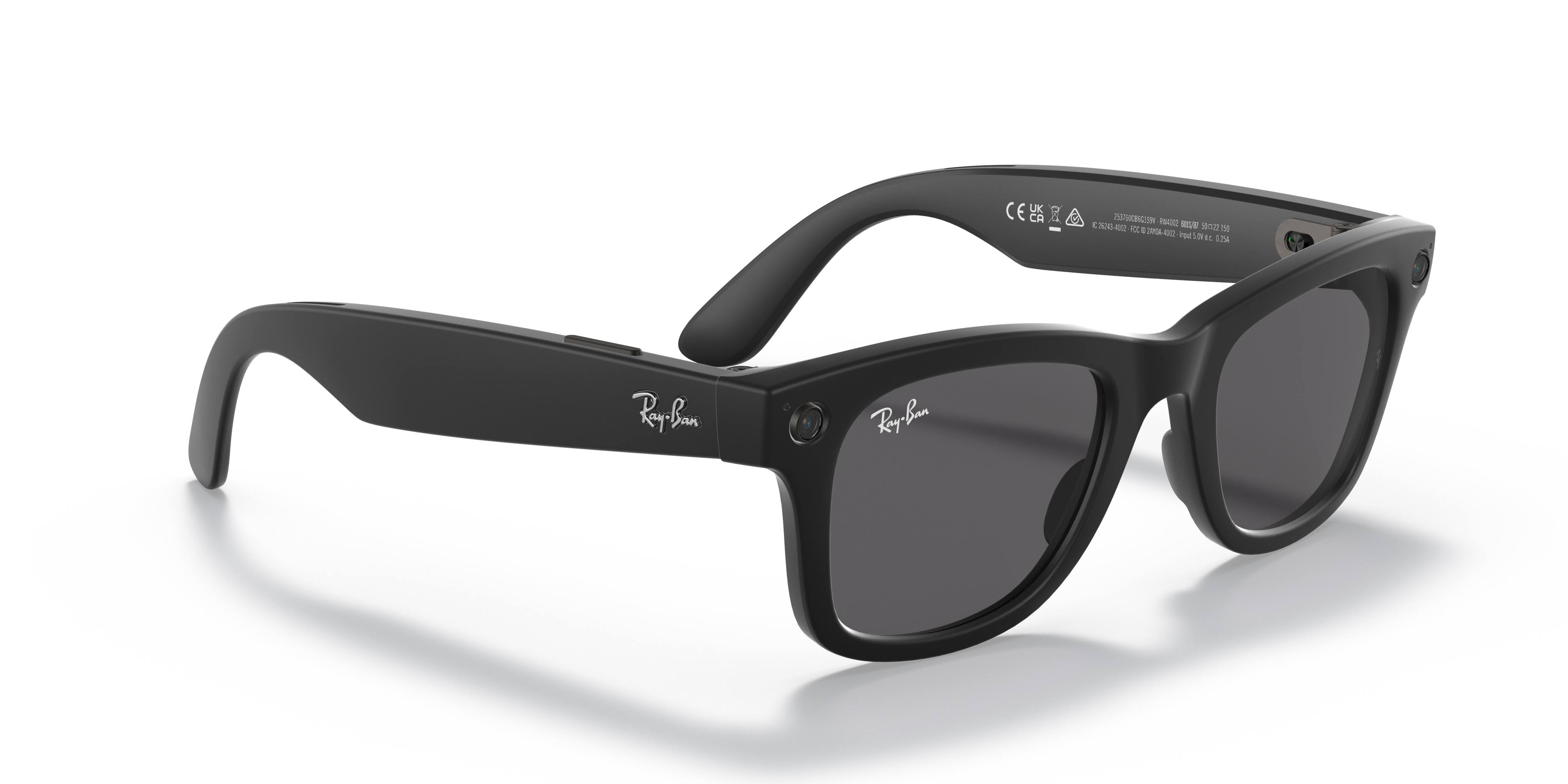 Ray-Ban Stories | Wayfarer Smart Glasses - Matte Black/Dark Grey