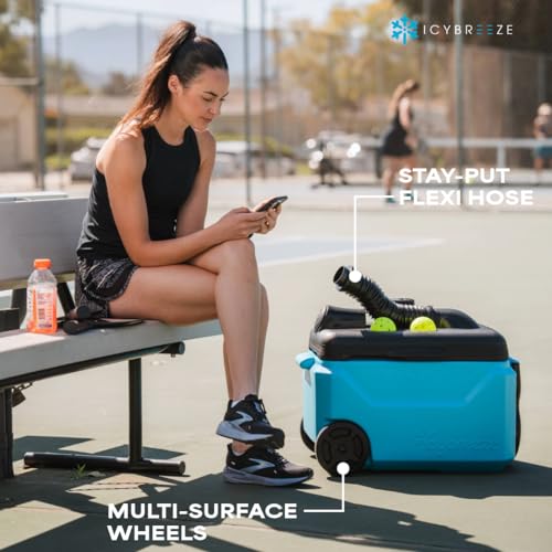 IcyBreeze V2 Pro Portable Air Conditioner & Cooler - 2-in-1 Personal Cooling Solution with 3-Speed Fan, 12V Rechargeable Battery, 38 Quart Capacity, Made in the USA
