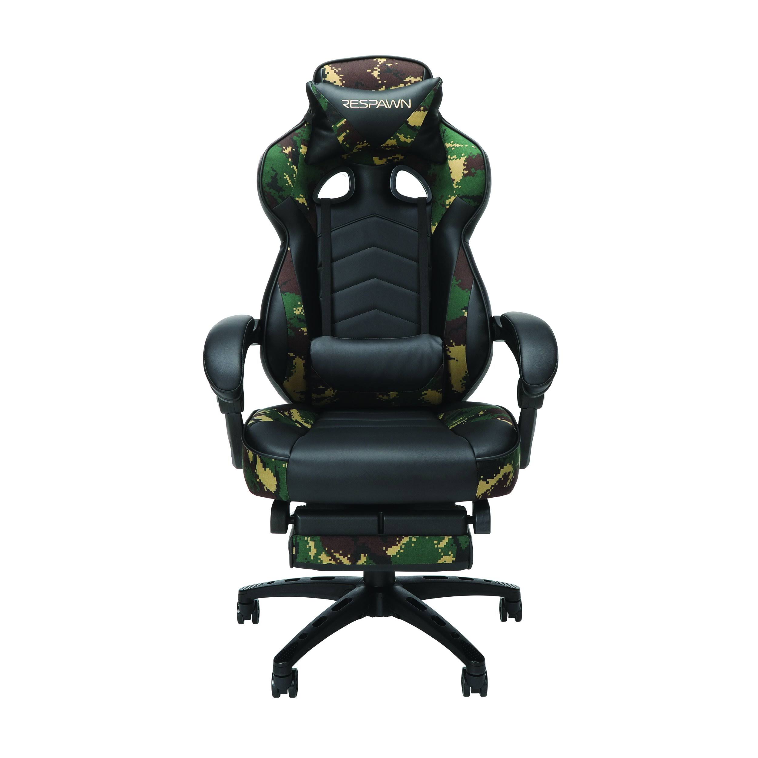 Respawn 110 Racing Style Gaming Chair, Reclining Ergonomic Chair with Footrest Forest Camo