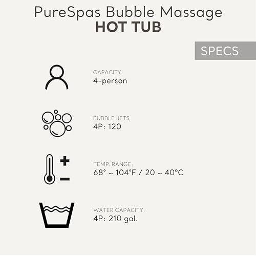INTEX 28425EH PureSpa Bubble Massage Spa Set Outdoor Inflatable Portable Hot Tub, Includes Energy Efficient Spa Cover, Saltwater System Ready, 4 Person, 77in x 28in