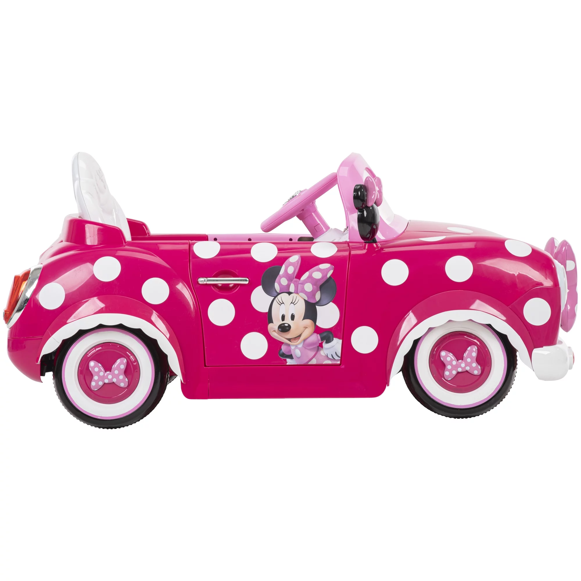 Disney Minnie Mouse Convertible Car 6 Volts Electric Ride-on, for Children Ages 3+ years, by Huffy