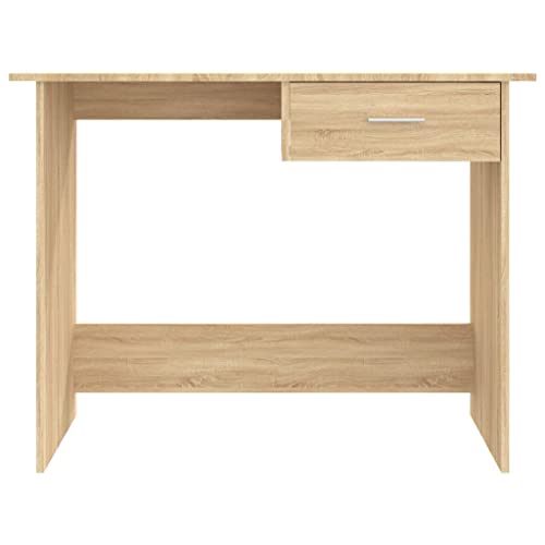 Desk Hutch Gaming Desk Computer Desk Teacher Desk - Desk Sonoma Oak 39.4"x19.7"x29.9" Engineered Wood for Game Room Office Classroom Study Room