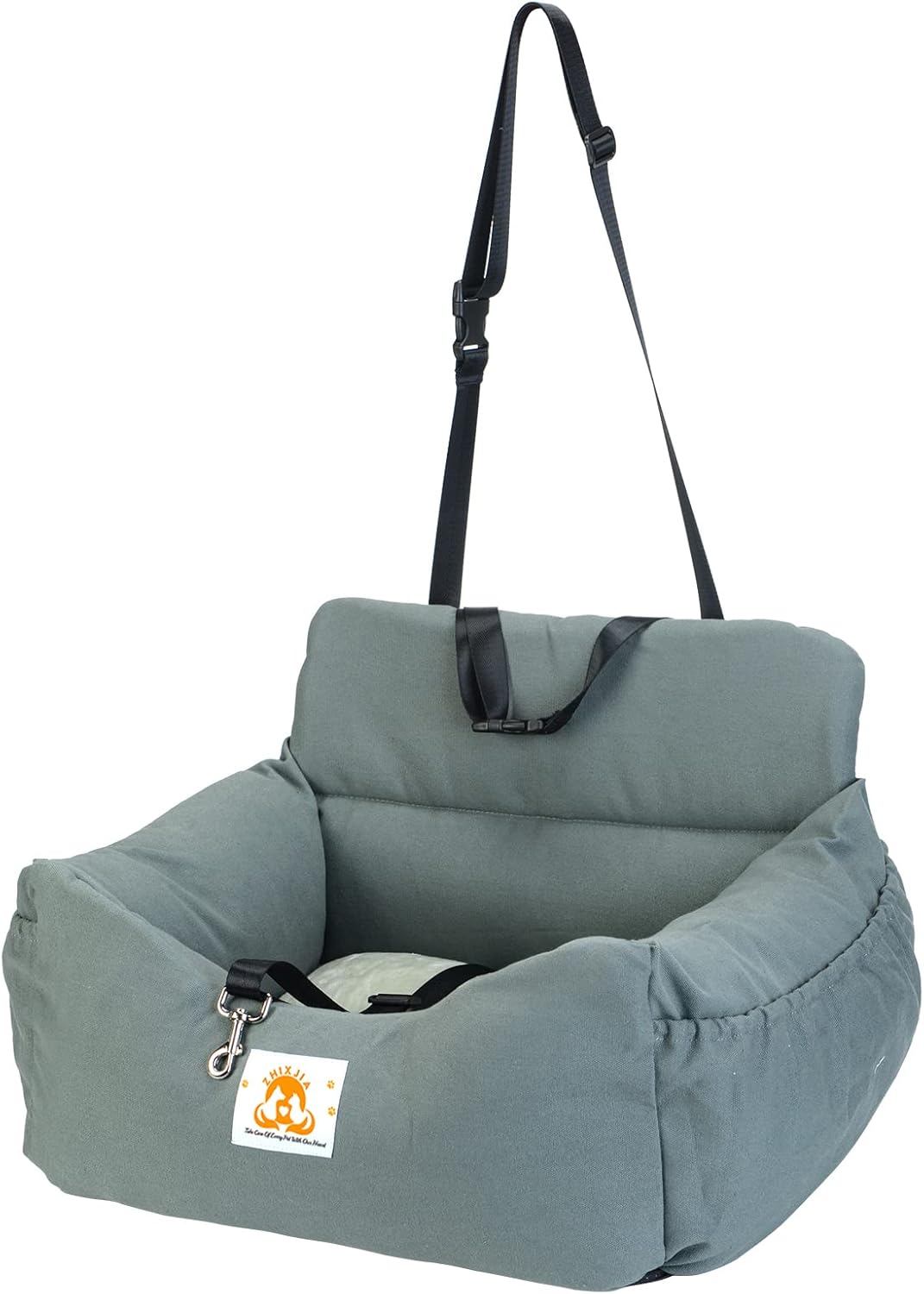 Dog Car Seat,Dog Car Seats for Small Dogs Travel Bed,Pet Booster Seat with Storage Pocket and Safety Leash,Detachable Washable Puppy Pet Car Seat for SUVs/Trucks Front Back