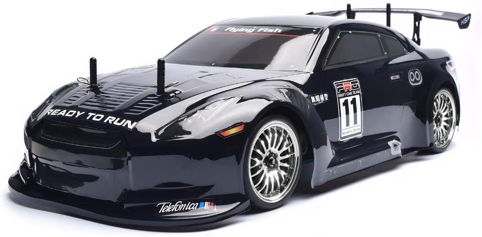 Rraycom HSP Racing Rc Car 4wd 1:10 Electric Power On Road High Speed Drift Car 94123 Flying Fish (Black)