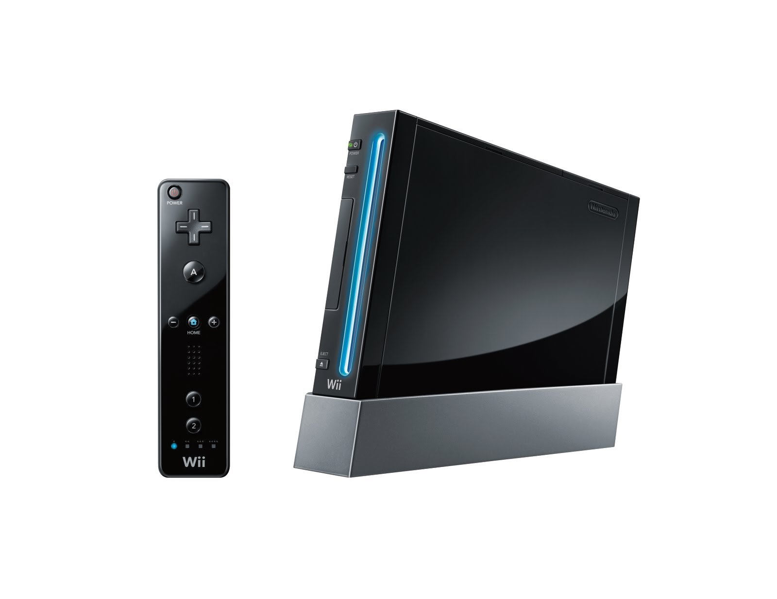 Nintendo Wii Black Gaming Console With 2 Pink Gaming Controller + Head Set BOLT AXTION Bundle Like New
