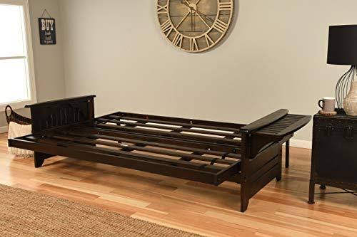 Kodiak Monterey Espresso Queen Futon with Suede Red Mattress
