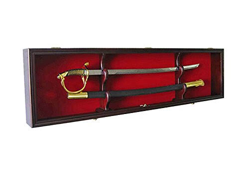 1 Sword Display Case Cabinet Stand Holder Wall Rack Box - Lockable w/ 98% UV Protection KCS03-MA