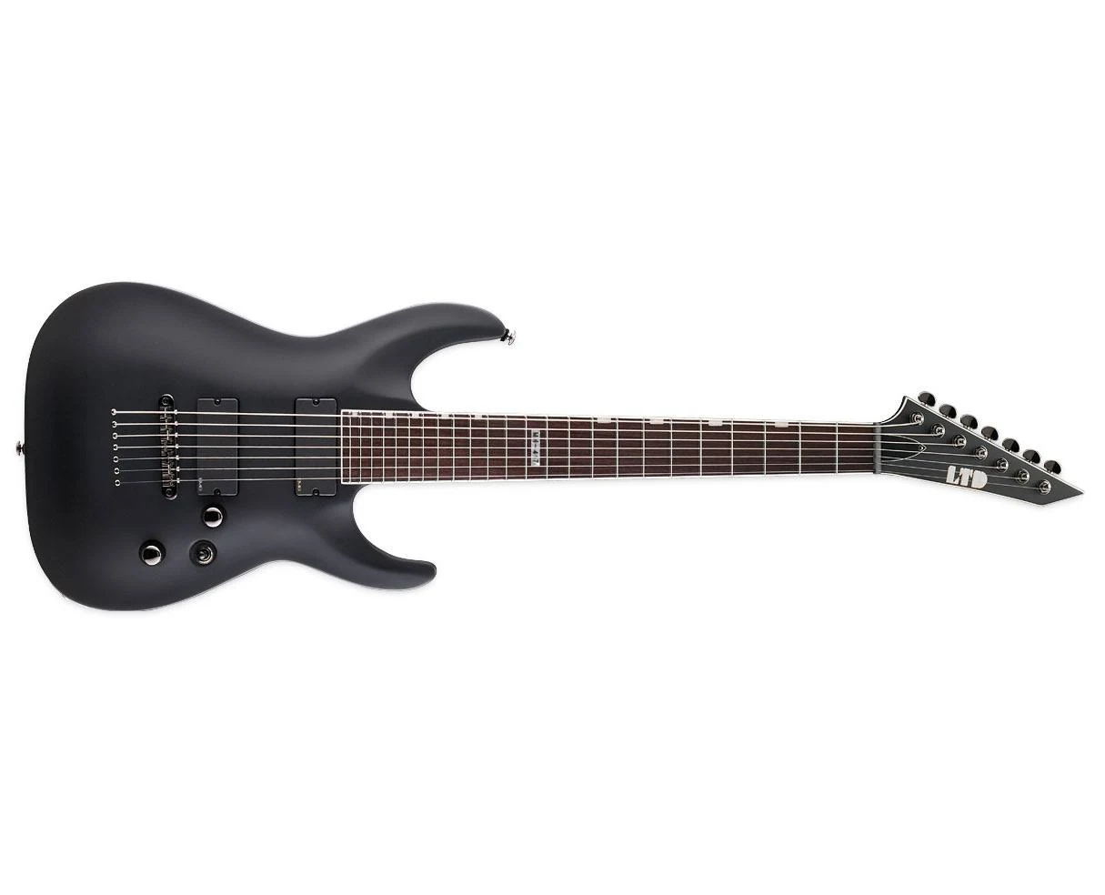 ESP Ltd MH-417 7-String Electric Guitar - Black Satin