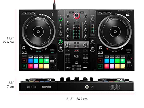 Hercules DJControl Inpulse 500: 2-deck USB DJ controller for Serato DJ and DJUCED (included)