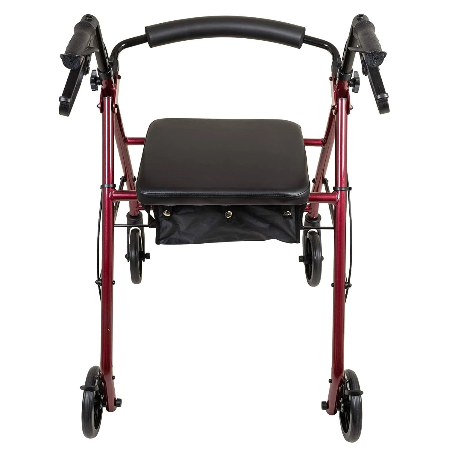 ProBasics Aluminum Rollator Walker with Seat - Rolling Walker with 6-Inch Wheels - Blue Flame