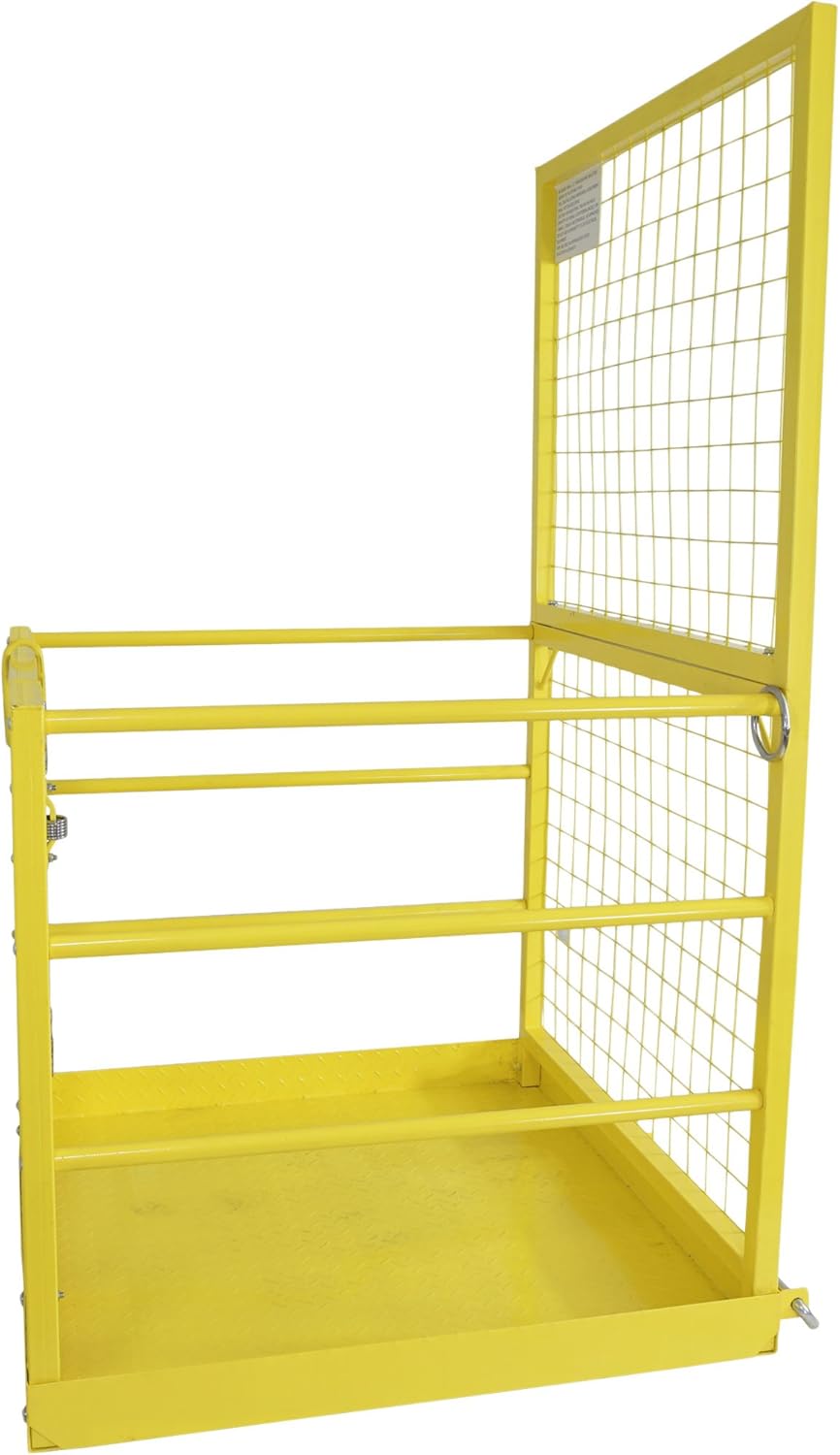 Titan Attachments 2 Person Forklift Safety Cage 45" x 43" 1,200 lb. Capacity