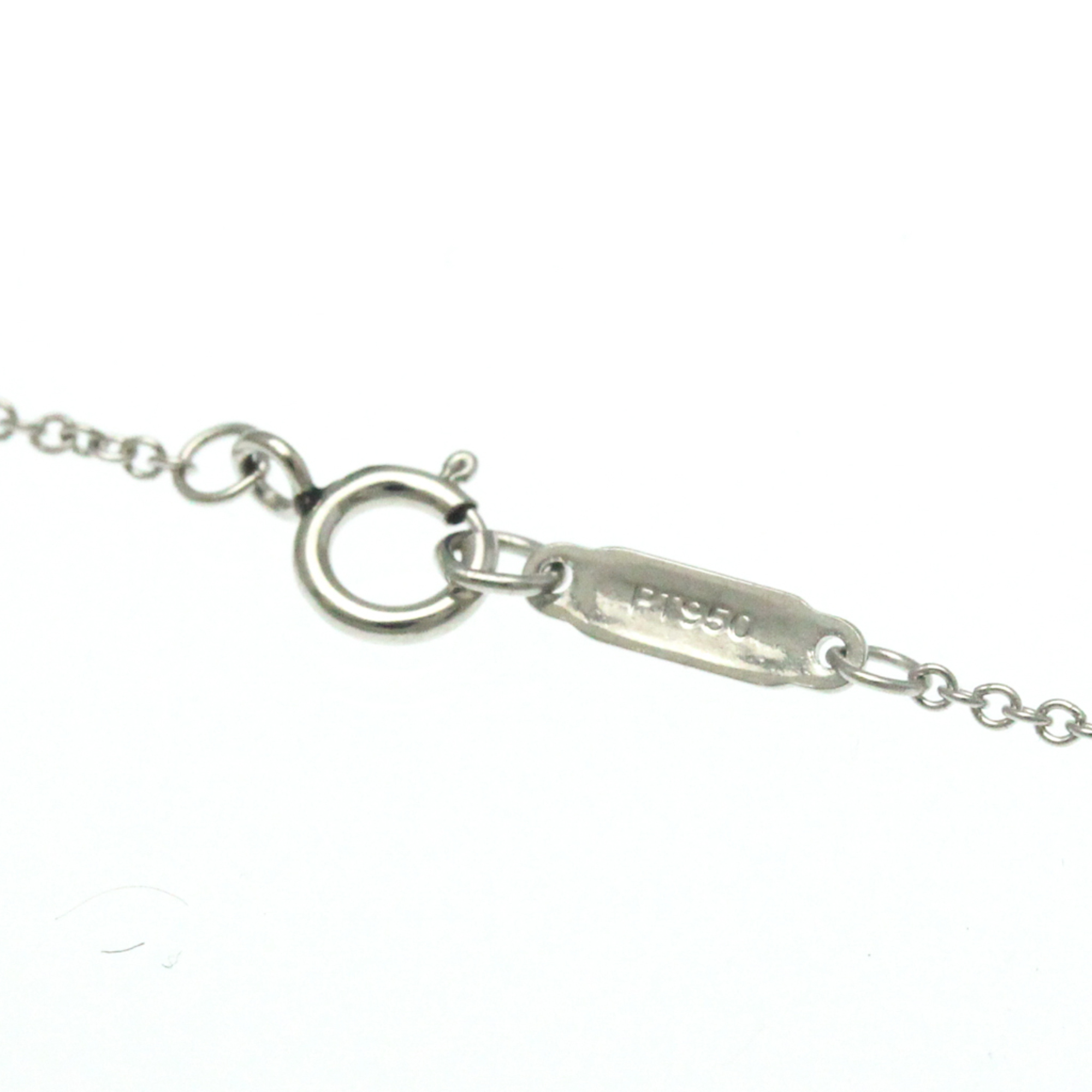 Pre-Owned Tiffany Horseshoe Necklace Platinum Diamond Men,Women Fashion Pendant Necklace (Silver) (Good)