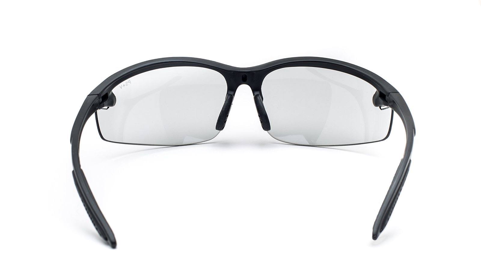 Safety Glasses with Transitions Lenses in Pewter Wraparound Frame