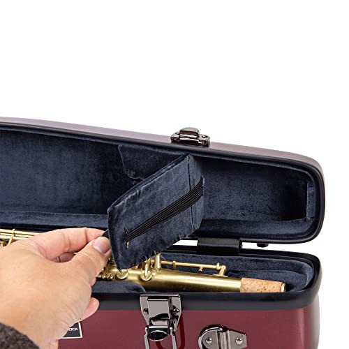 Crossrock Fiberglass Alto Saxophone Case - Includes Accessory Pocket, Removable Shoulder Straps, TSA Lock - Space Gray (CRF1020ASSG)
