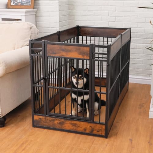 Dog Playpen, 31.5" Height Dog Pen Indoor, Heavy Duty, Safe and Sturdy, Furniture Style Puppy Pen