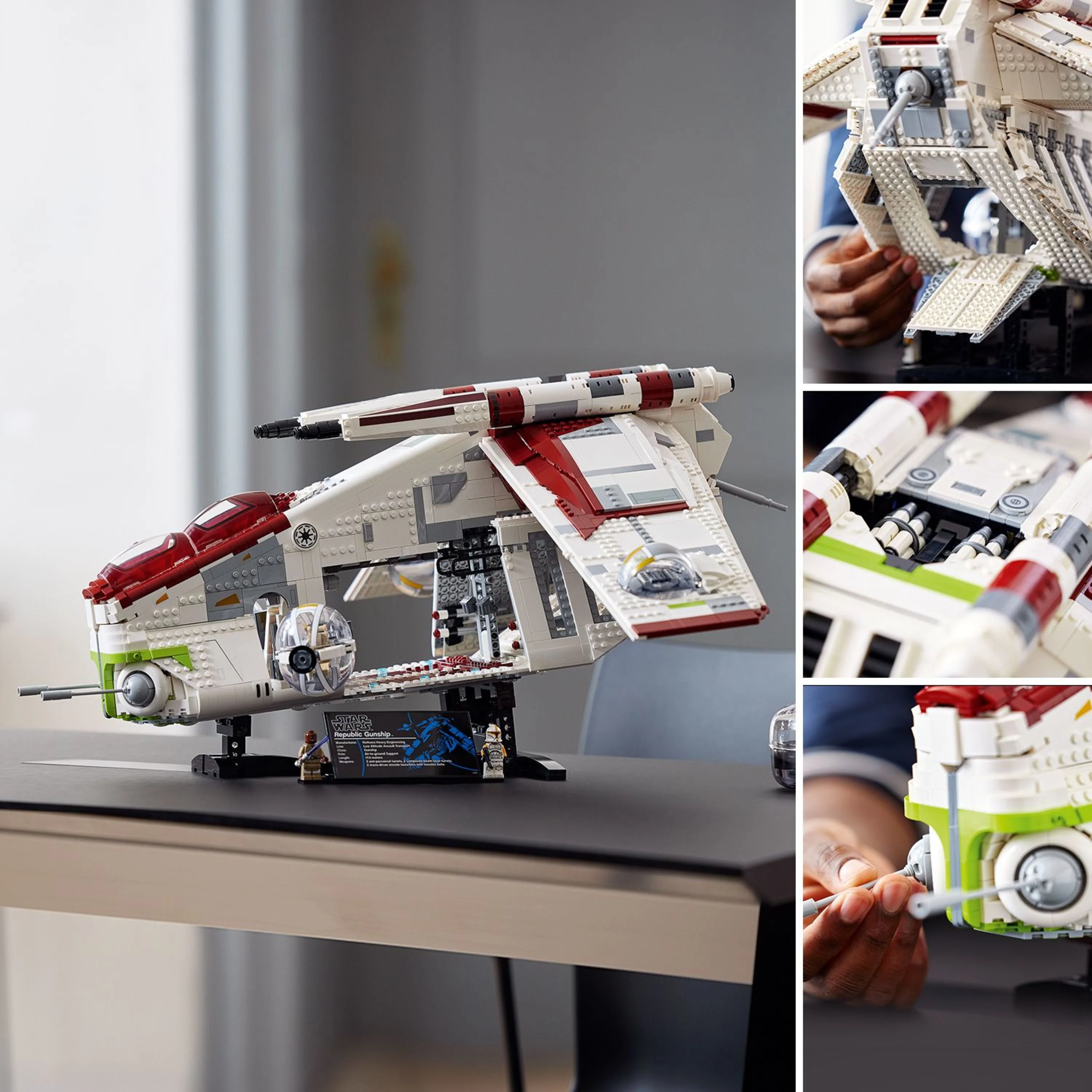 LEGO Star Wars Republic Gunship 75309 UCS Display Model Kit for Adults to Build, Ultimate Collector Series, Office or Home Decor Gift Idea