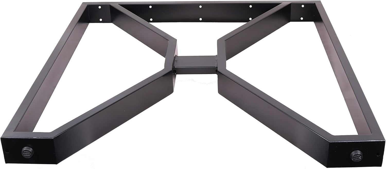 28" Dining Table Legs, X-Shaped Steel Table Legs, Office Table Legs,Computer Desk Legs,Industrial Kitchen Table Legs,Set of 2,Black