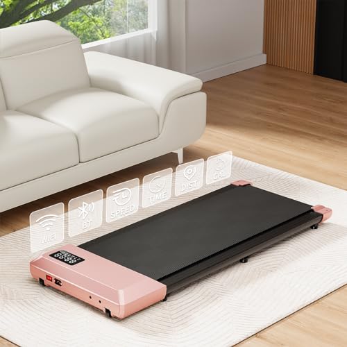 2024 Upgrade Walking Pad, Under Desk Treadmill for Home, Portable Mini Treadmill, No-Assembly Treadmills, App/Remote Control, Led Display, Walking Jogging Machine