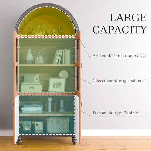 HollyHOME 72" Kitchen Pantry Cabinet, Storage Cabinet with 4 Doors and 1 Drawer, Freestanding Cupboard with Adjustable Shelves and 6 Door Shelves for Kitchen, Dining Room, Living Room, White