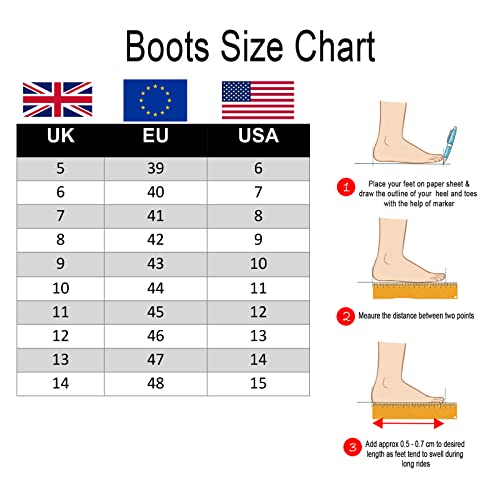 PROFIRST Motorbike Leather Boots Motorcycle Waterproof Motorbike Shoes Armored Boot Protection Anti Slip Racing Sports