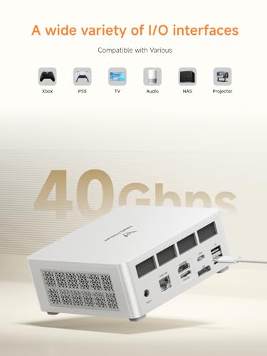 MINISFORUM UM880 Plus Mini PC with AMD Ryzen 7 8845HS(8C/16T, up to 5.1GHz),Mini Computer Radeon 780M Graphics 1TB PCIe4.0 SSD 32GB DDR5,OCuLink,Triple Display with HDMI+DP+USB4, 5xUSB Port,2.5G LAN